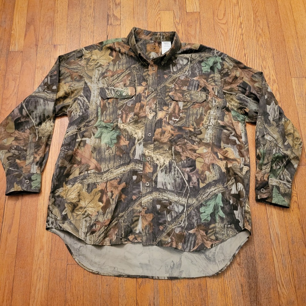 Duxbak 2XL Button Down Shirt Camo Advantage Timber Hunting Mountain Man Hunting